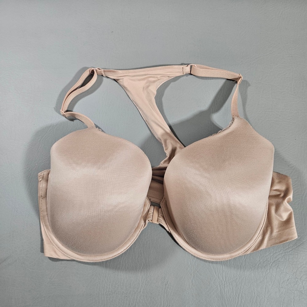Victoria's Secret Body By Victoria Lined Perfect Coverage T-Back Bra 36DD Tan